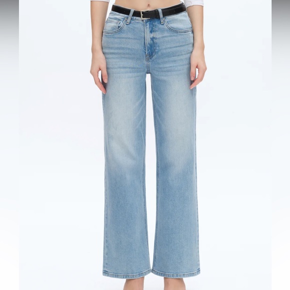 Bayeas High Rise Straight Leg Denim Jeans - Picture 2 of 8